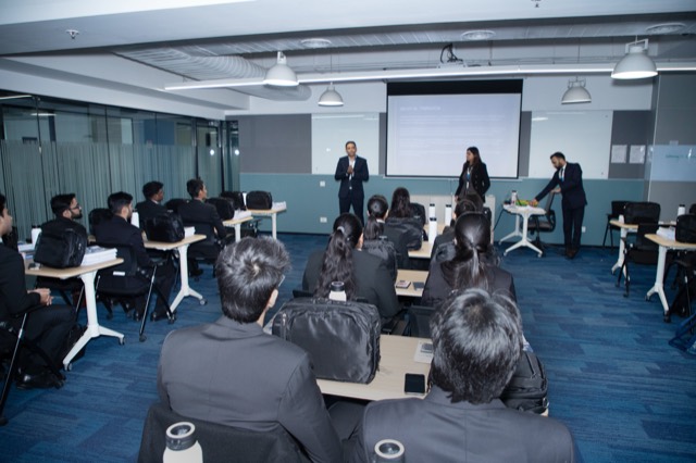 Students in a DGCA ground school classroom