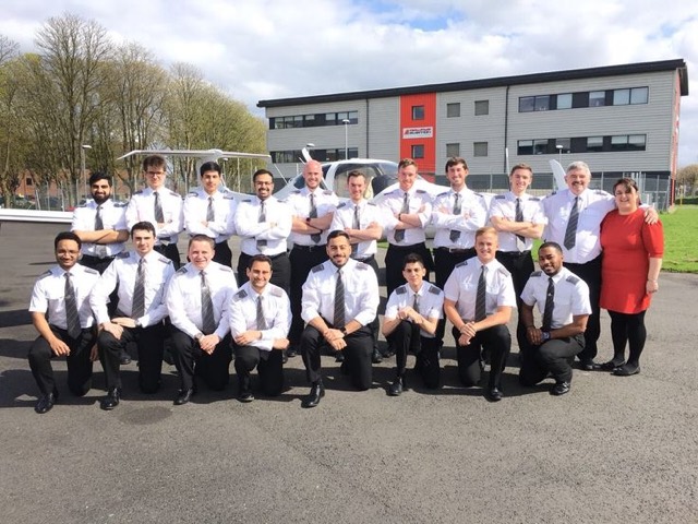 Cadets outside training facility